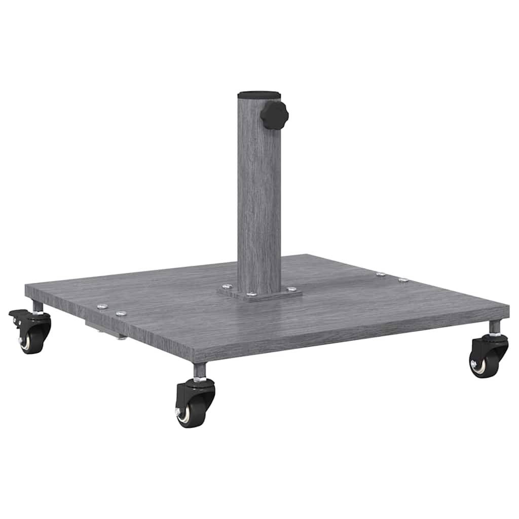 vidaXL Sonnenschirmständer Dunkelgraue Holzoptik 45 x 45 x 31,5 cm