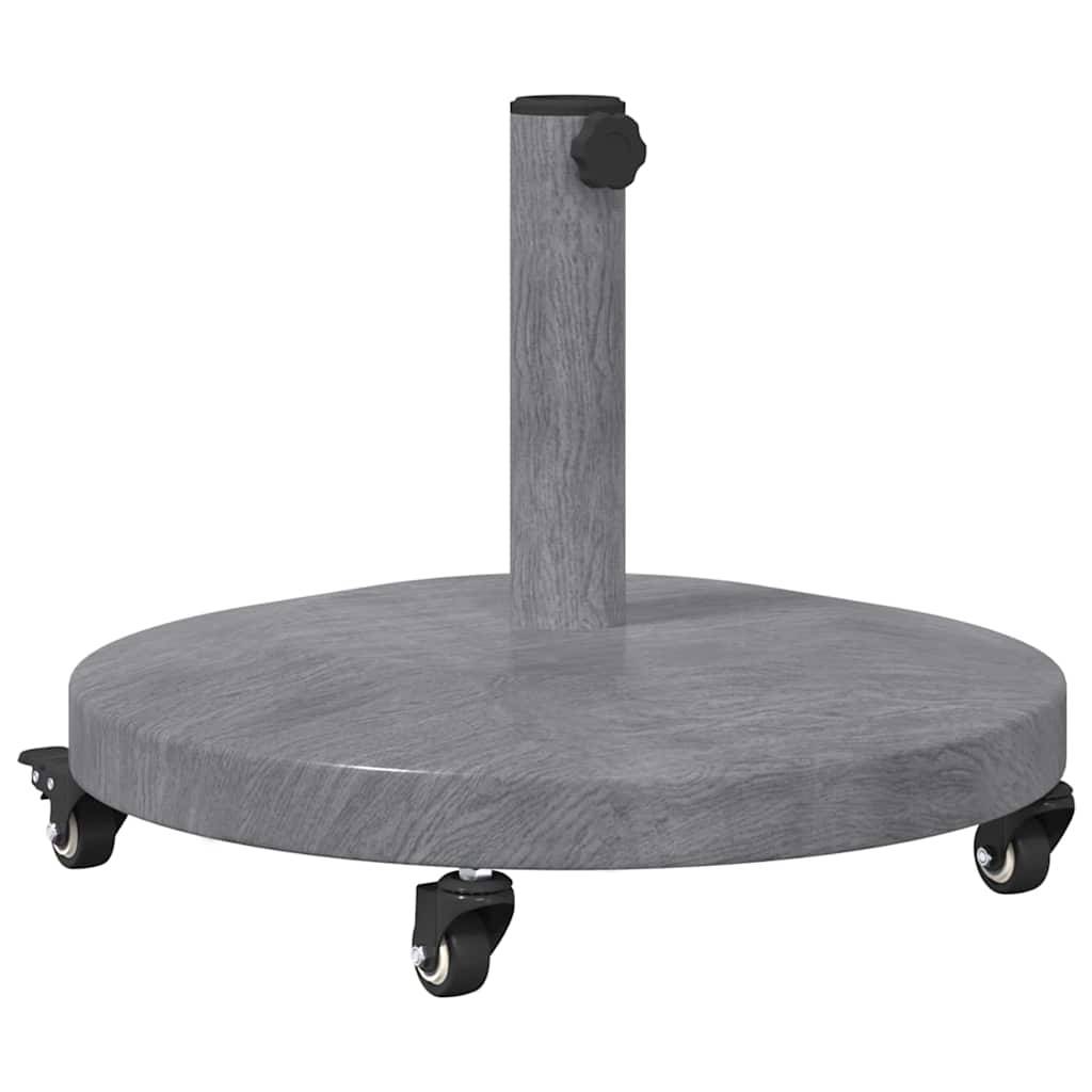 vidaXL Sonnenschirmständer 24.8 kg Dunkelgrau Holzlook Rund
