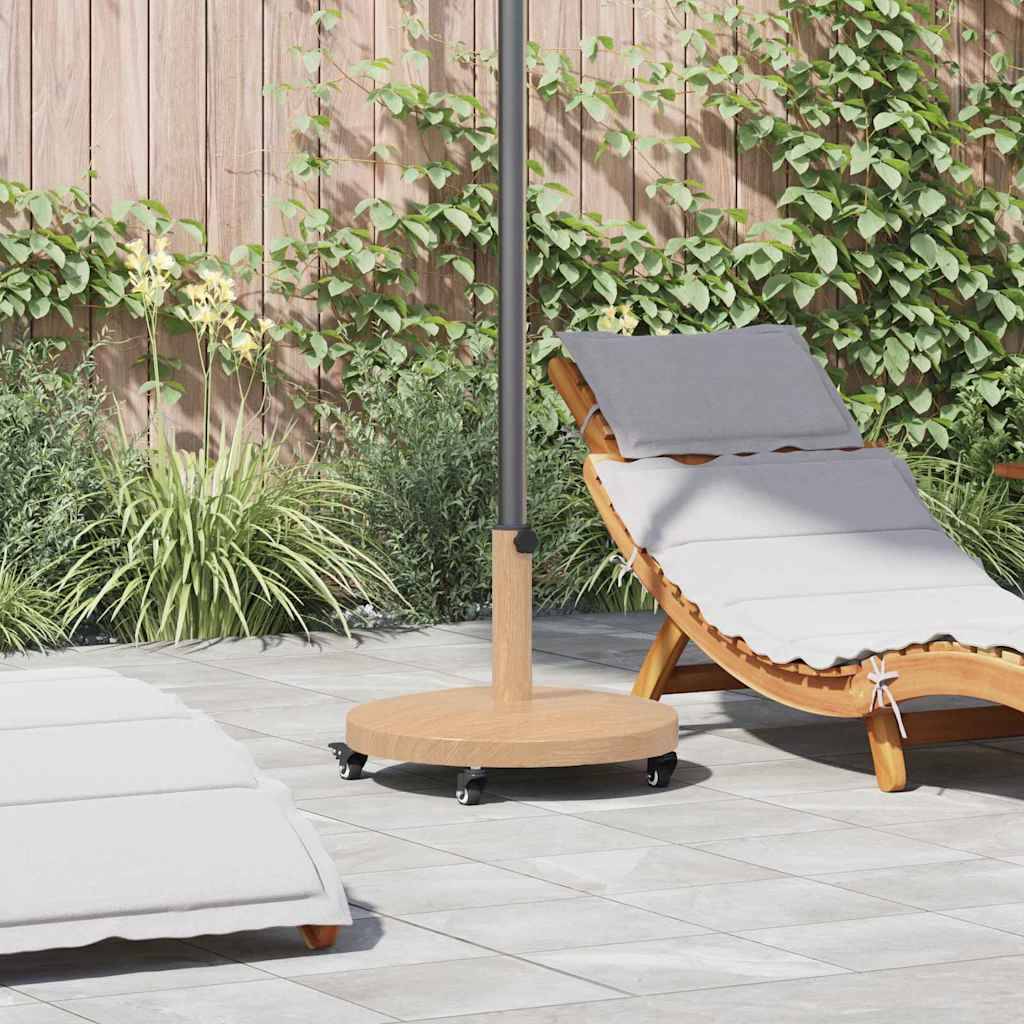 vidaXL Sonnenschirmständer Helles Holz 48 x 48 x 32 cm