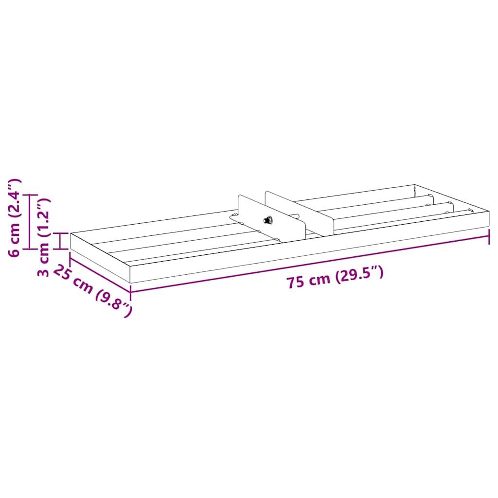 vidaXL Ersatzkopf für Gartenrechen Silber 75 x 25 x 6 cm Edelstahl