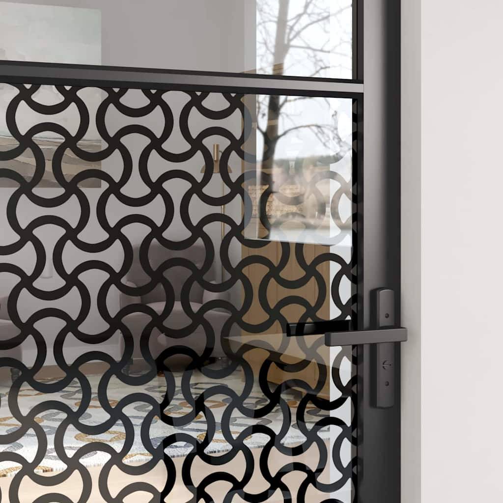 vidaXL Glastür Schwarz 76 x 3,5 x 201,5 cm Aluminium