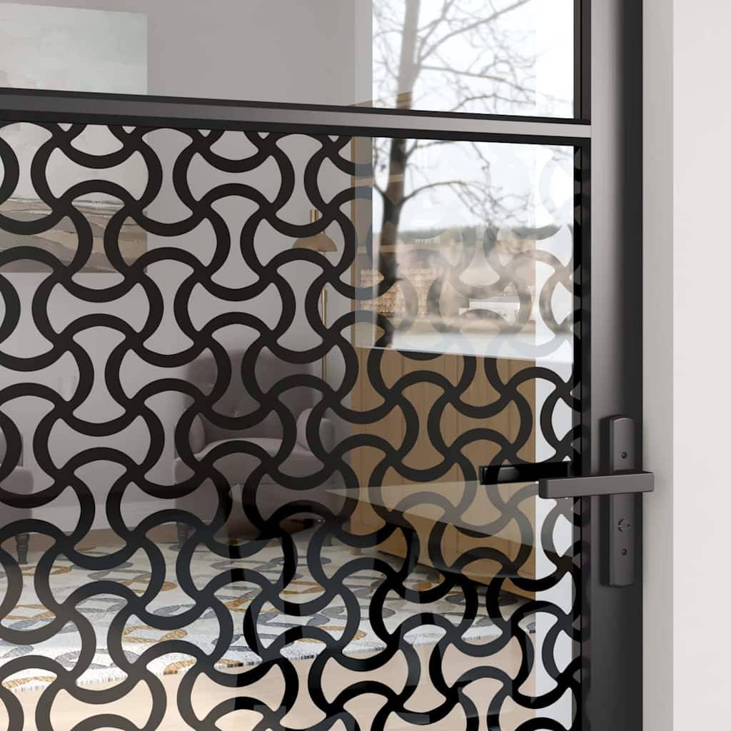 vidaXL Glastür Schwarz 83 x 3,5 x 201,5 cm Aluminium