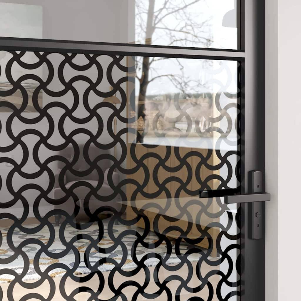 vidaXL Glastür Schwarz 93 x 3,5 x 201,5 cm Aluminium