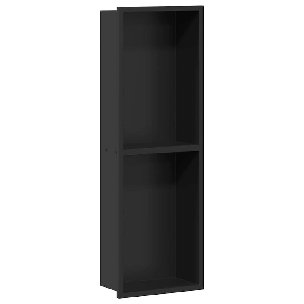 vidaXL Duschnische Schwarz 60 x 20 x 9,5 cm Edelstahl