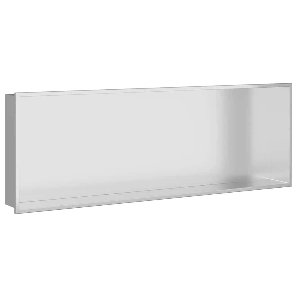 vidaXL Duschnische Silber 90 x 30 x 9,5 cm Edelstahl