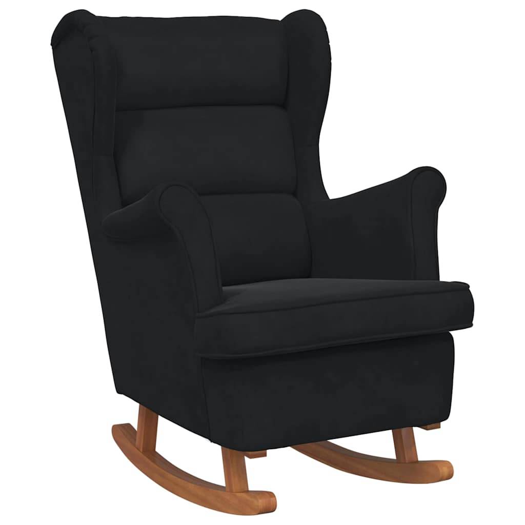 vidaXL Schaukelstuhl mit Kissen Schwarz 92 x 71 x 100 cm Sperrholz