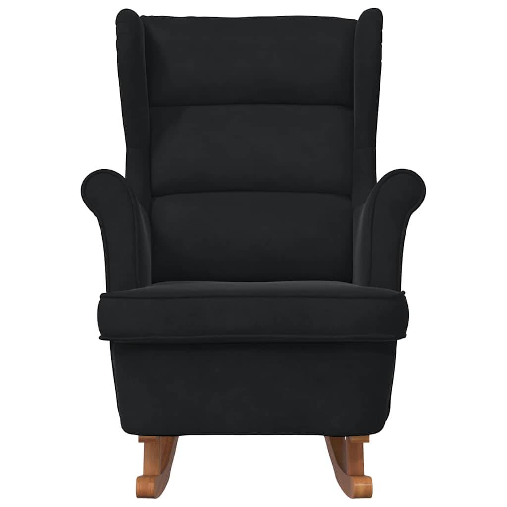 vidaXL Schaukelstuhl mit Kissen Schwarz 92 x 71 x 100 cm Sperrholz