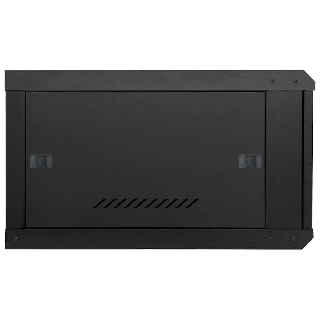 vidaXL Netzwerkschrank mit Speicher Schwarz 60 x 60 x 35 cm Stahl
