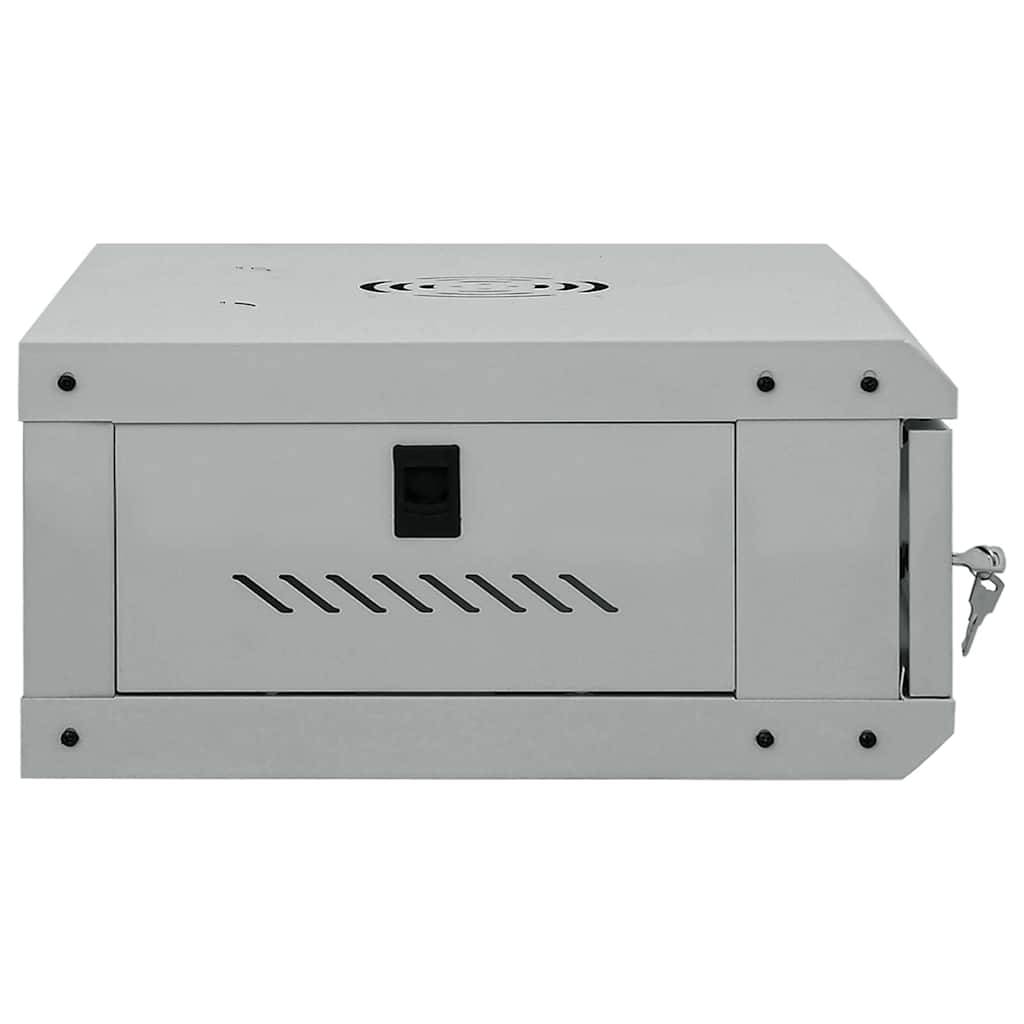 vidaXL Netzwerkschrank mit Speicher Grau 53 x 35 x 21 cm Stahl