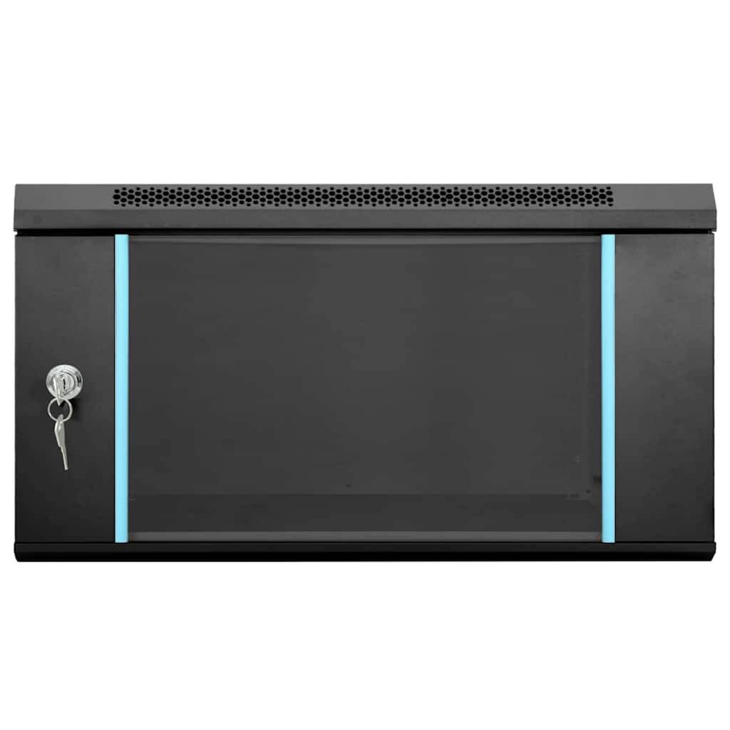 vidaXL Netzwerkschrank mit Speicher Schwarz 53 x 60 x 30 cm Stahl