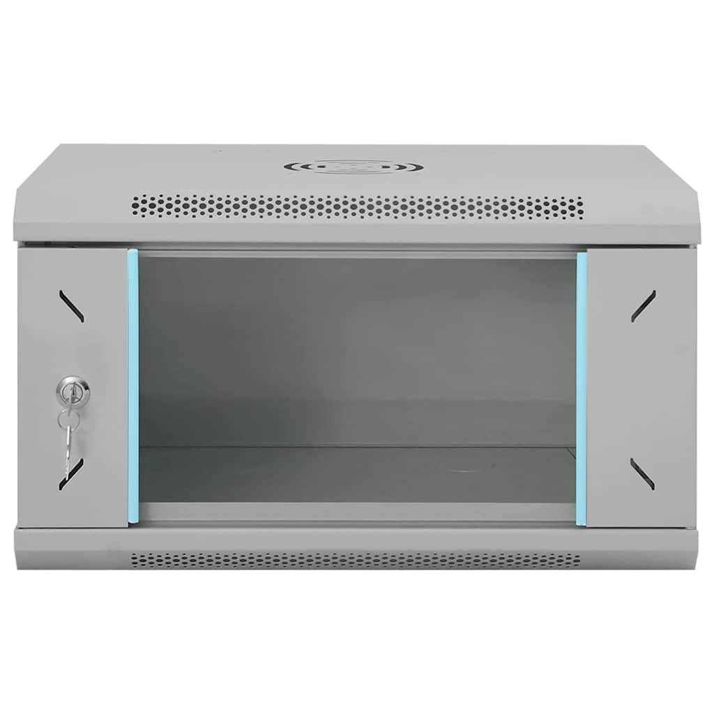 vidaXL Netzwerkschrank mit Speicher Grau 53 x 45 x 30 cm Stahl