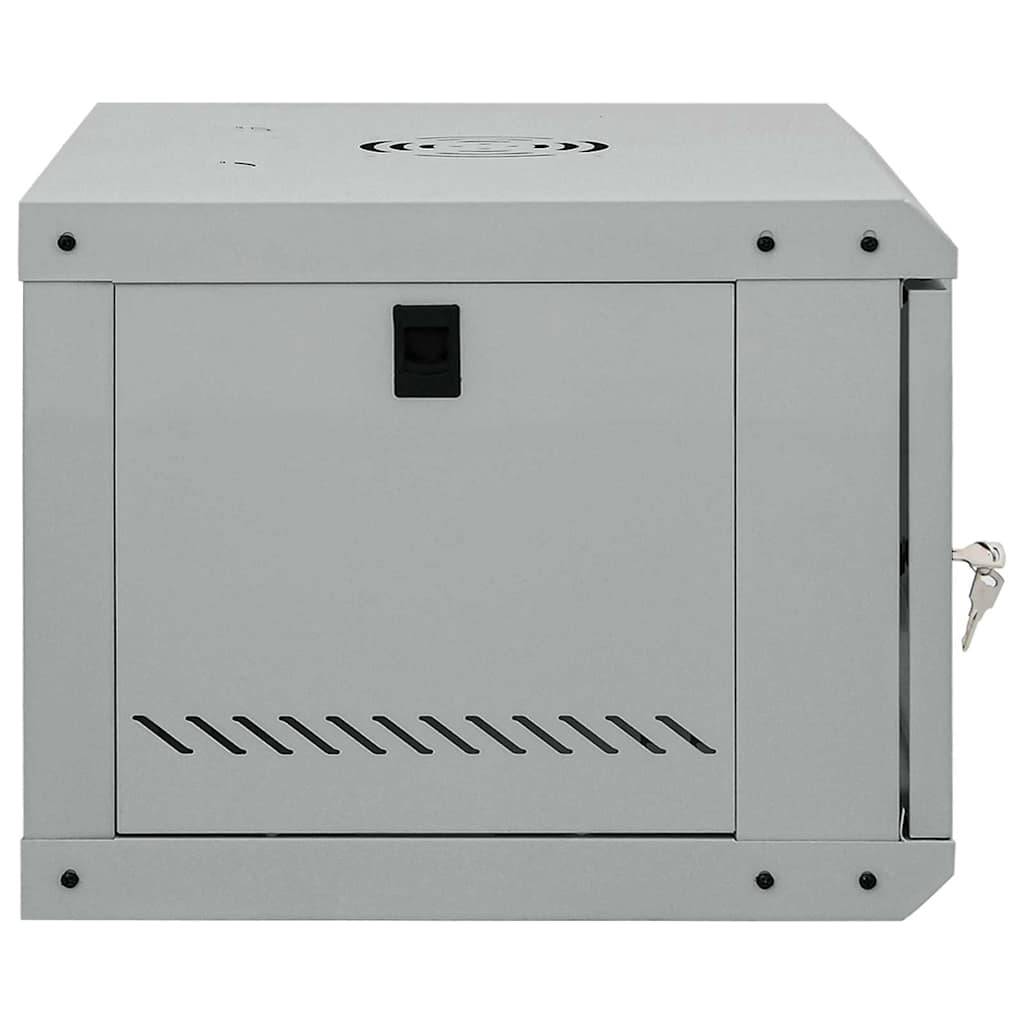 vidaXL Netzwerkschrank mit Speicher Grau 53 x 45 x 30 cm Stahl