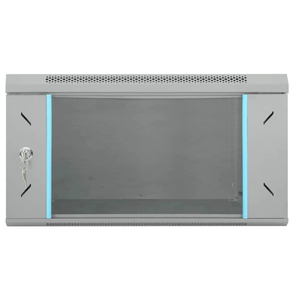 vidaXL Netzwerkschrank mit Speicher Grau 53 x 60 x 30 cm Stahl