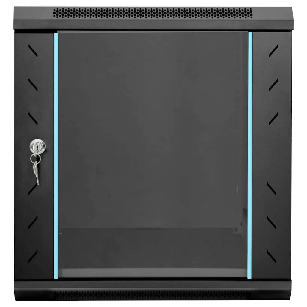 vidaXL Netzwerkschrank mit Speicher Schwarz 53 x 60 x 60 cm Stahl