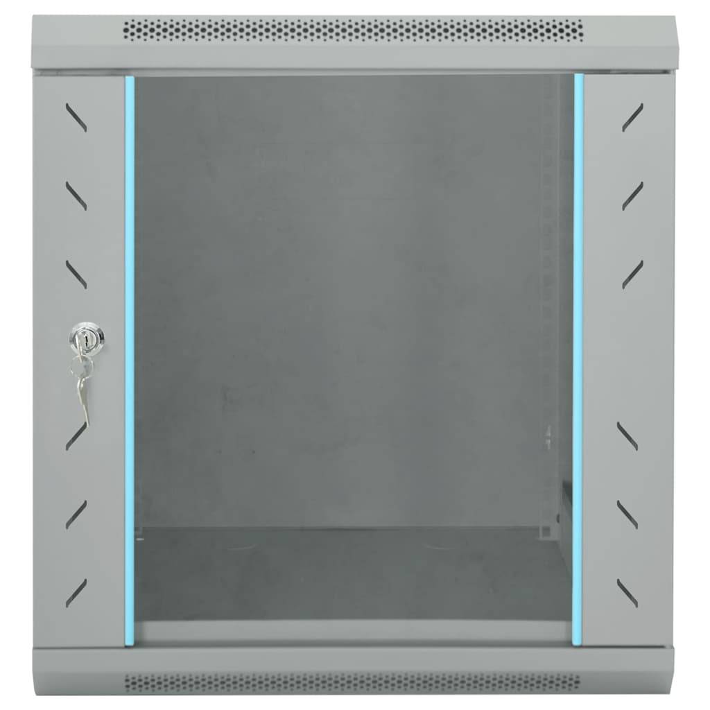 vidaXL Netzwerkschrank mit Speicher Grau 53 x 60 x 60 cm Stahl