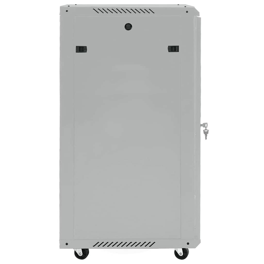 vidaXL Netzwerkschrank mit Speicher Grau 60 x 60 x 80 cm Stahl