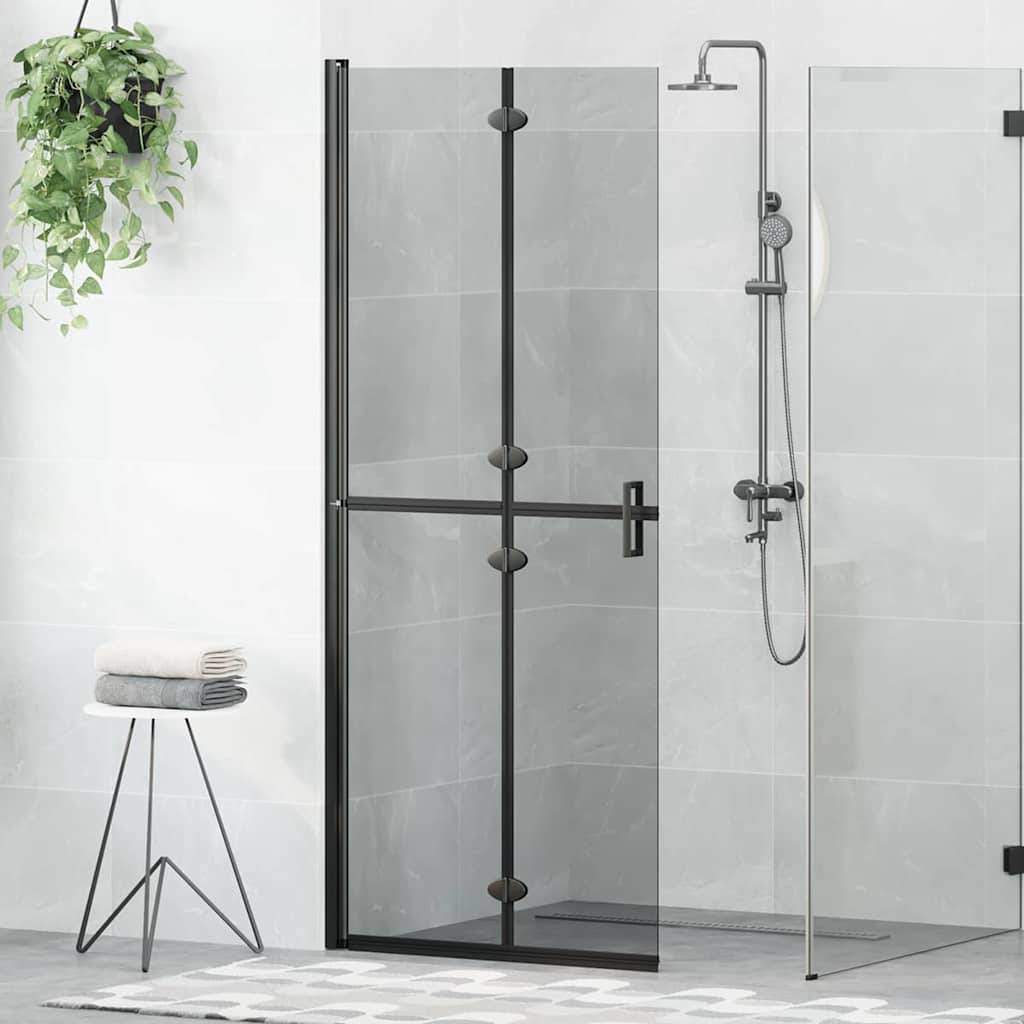 vidaXL Walk-In Duschwand Schwarz 80 x 6,5 x 190 cm