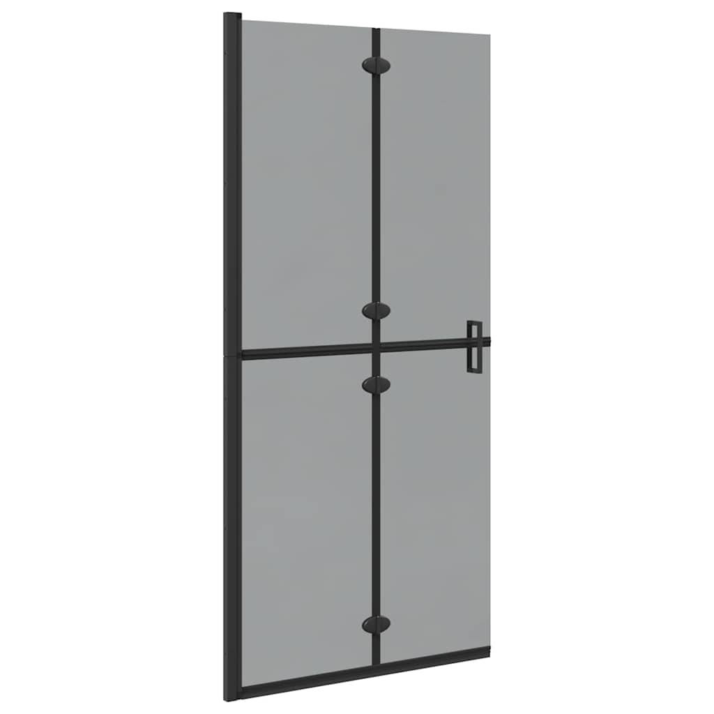 vidaXL Walk-In Duschwand Schwarz 90 x 6.5 x 190 cm