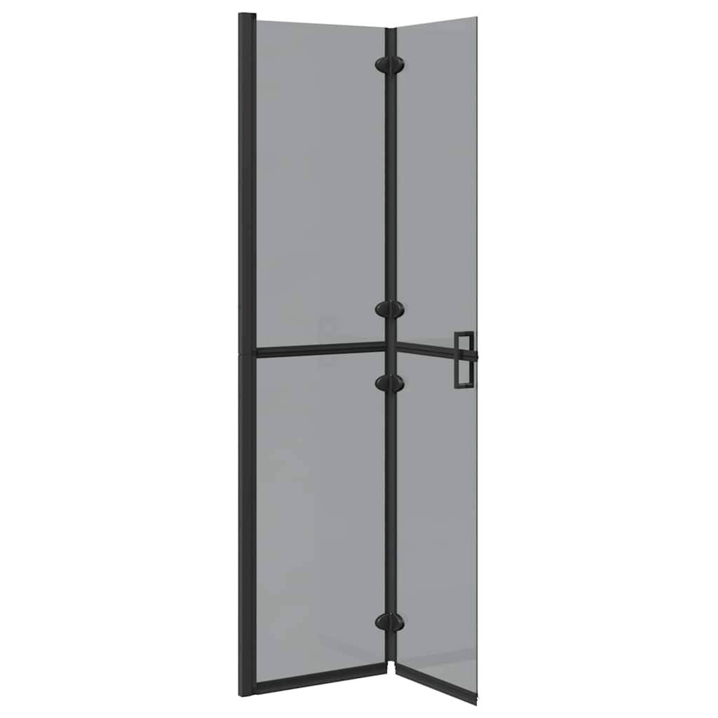 vidaXL Walk-In Duschwand Schwarz 90 x 6.5 x 190 cm