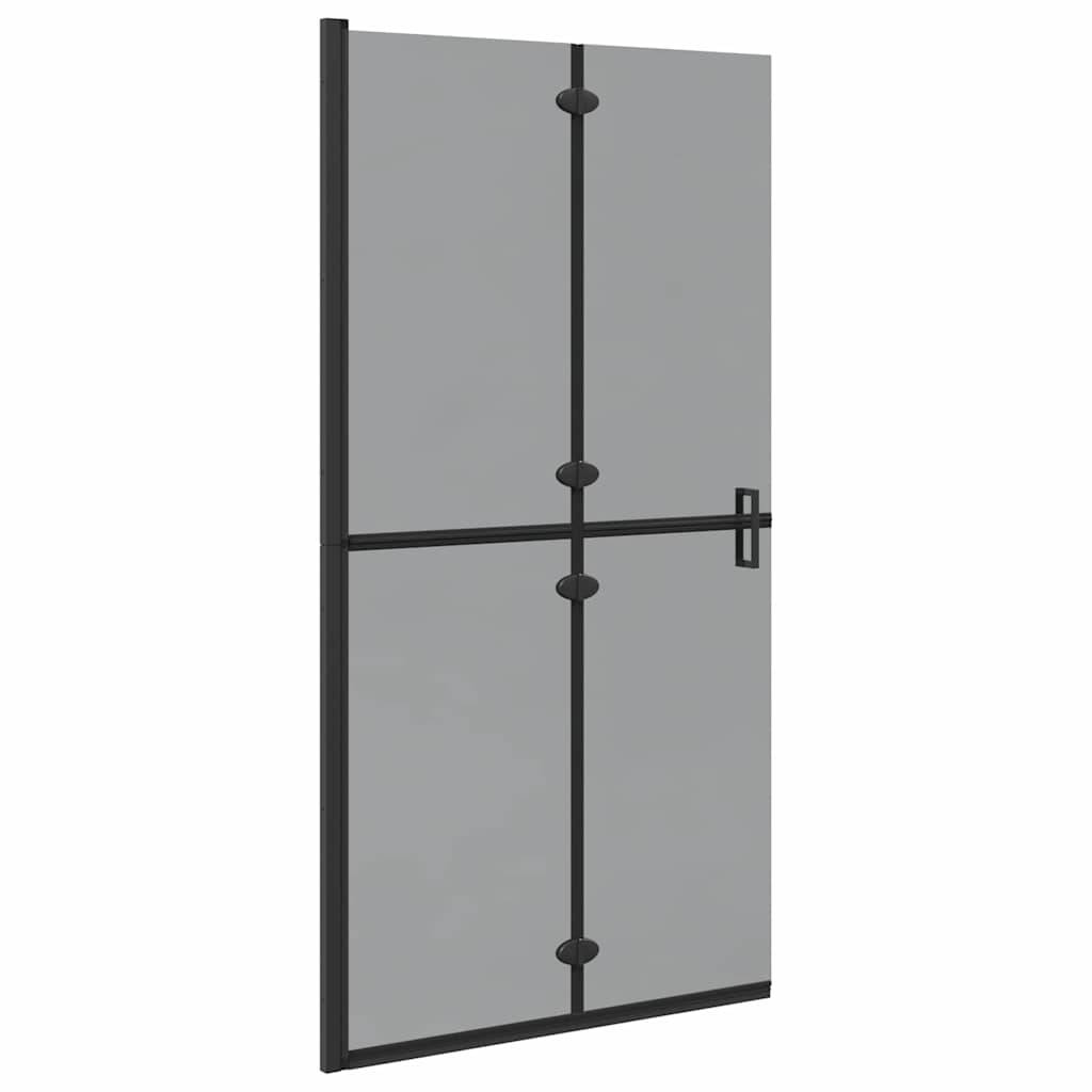 vidaXL Walk-In Duschwand Schwarz 100 x 6,5 x 190 cm