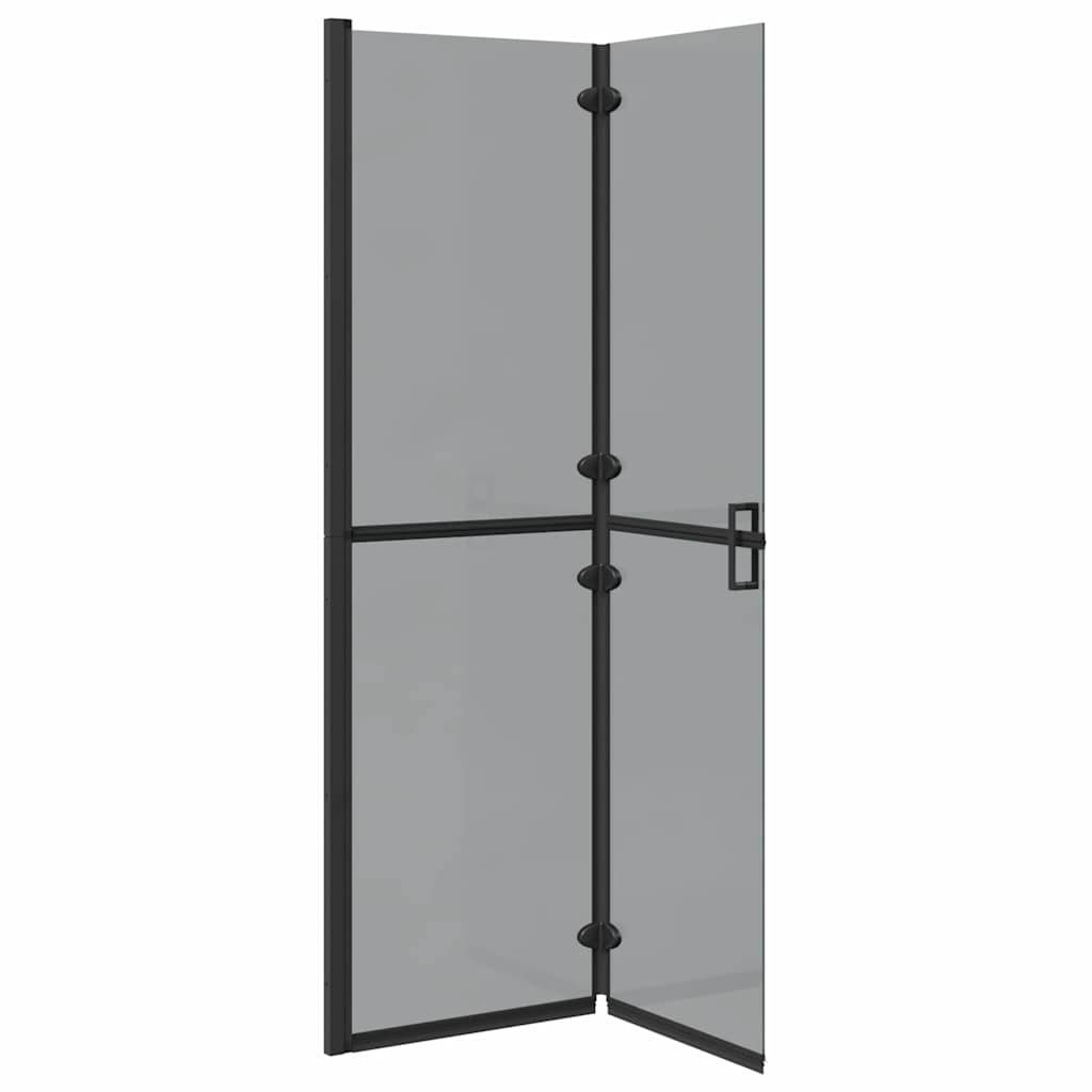 vidaXL Walk-In Duschwand Schwarz 110 x 6,5 x 190 cm