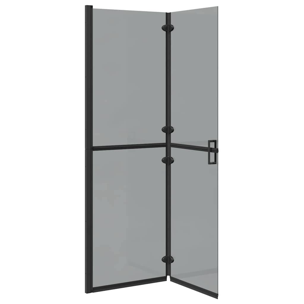 vidaXL Walk-In Duschwand Schwarz 120 x 6,5 x 190 cm