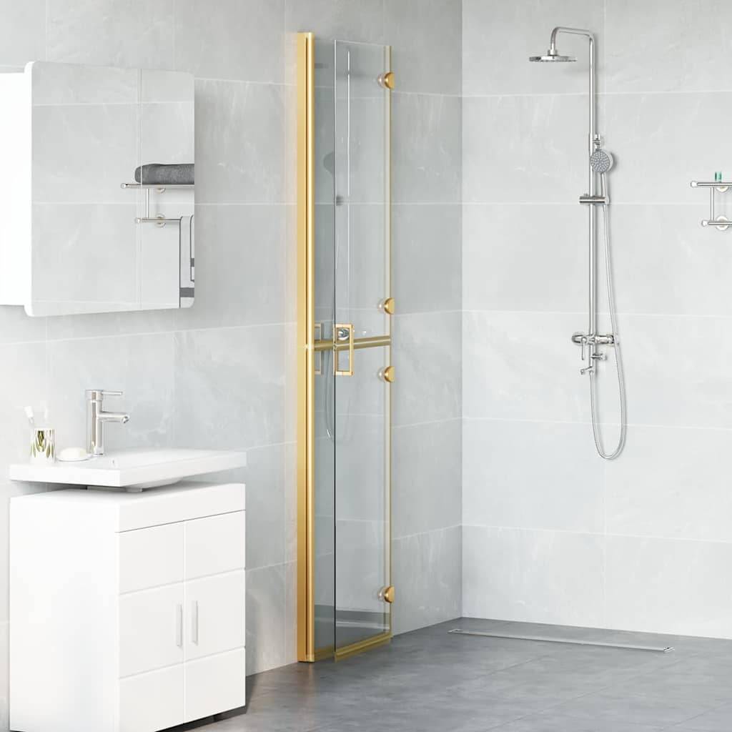 vidaXL Walk-In Duschwand Gold 90 x 6.5 x 190 cm