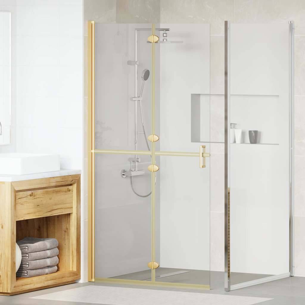vidaXL Walk-In Duschwand Gold 100 x 6,5 x 190 cm