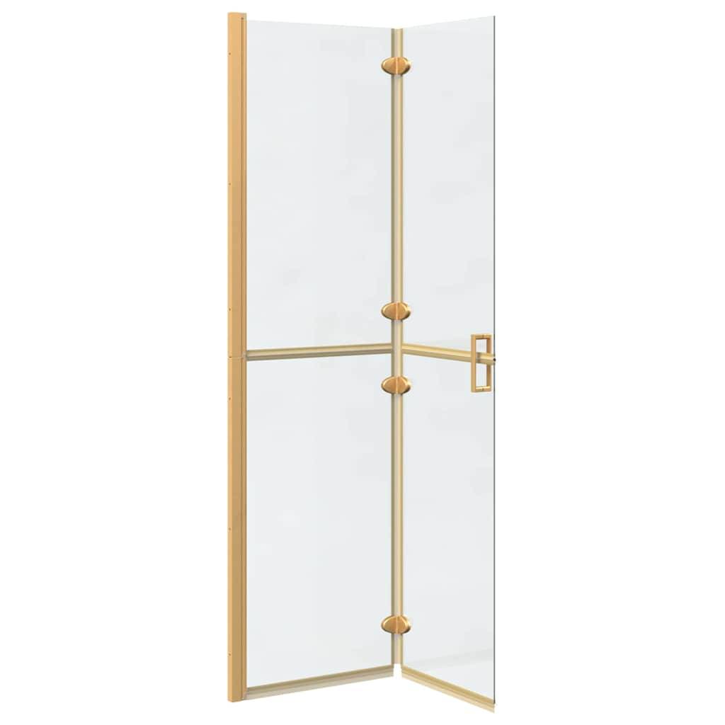 vidaXL Walk-In Duschwand Gold 100 x 6,5 x 190 cm
