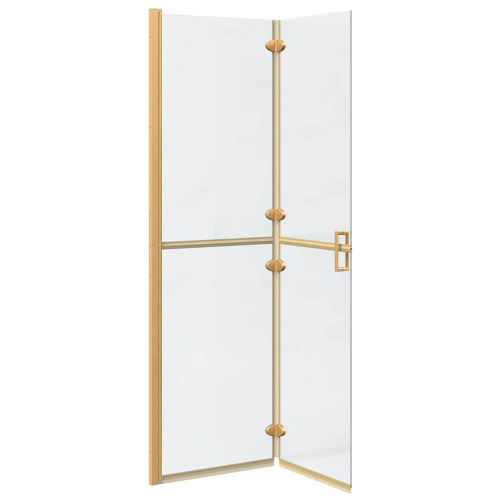 vidaXL Walk-In Duschwand Gold 110 x 6,5 x 190 cm