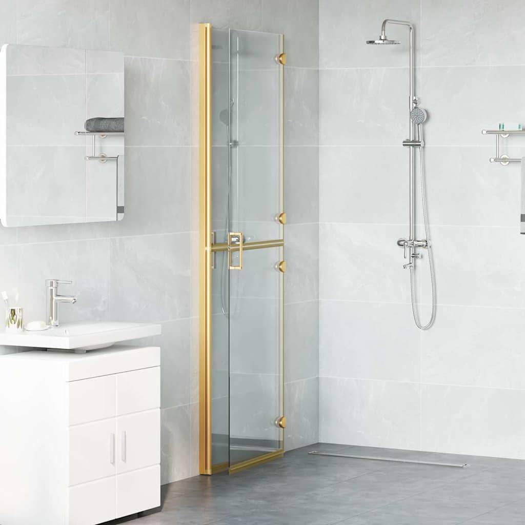 vidaXL Walk-In Duschwand Gold 120 x 6,5 x 190 cm