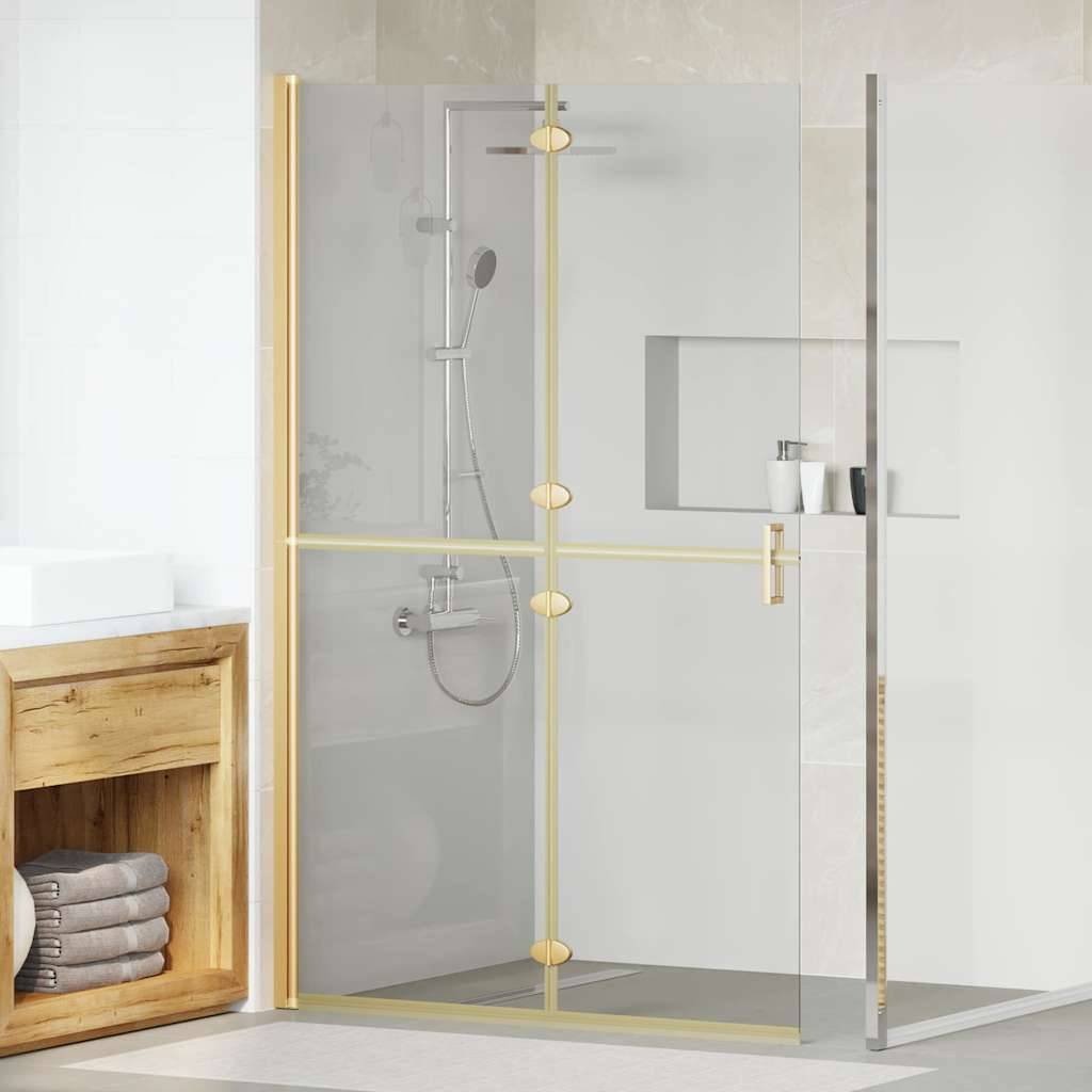 vidaXL Walk-In Duschwand Gold 120 x 6,5 x 190 cm