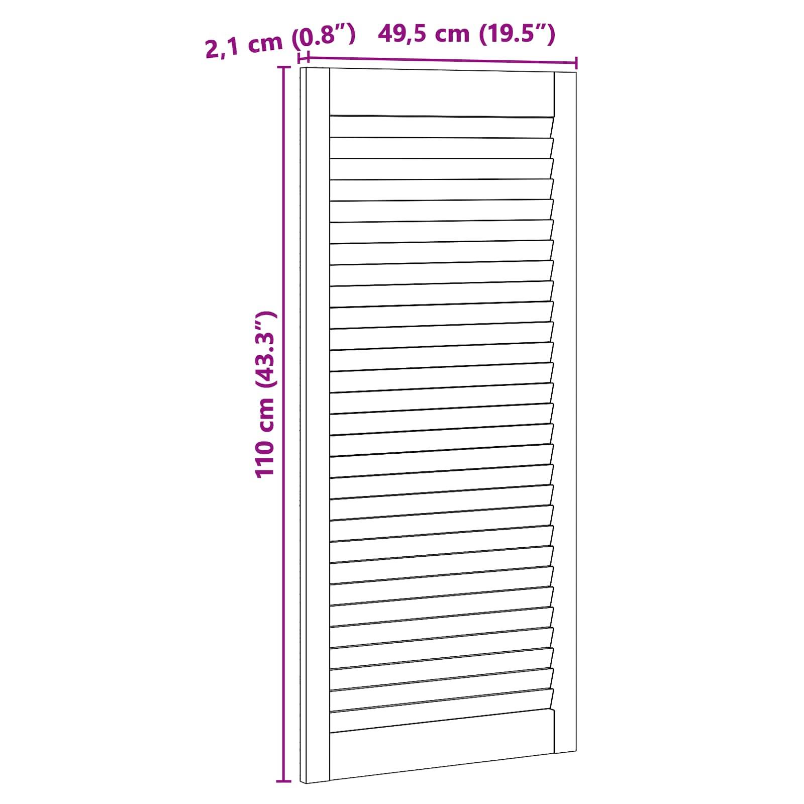 Lamellentür mit Maßen: 110 cm (43,3