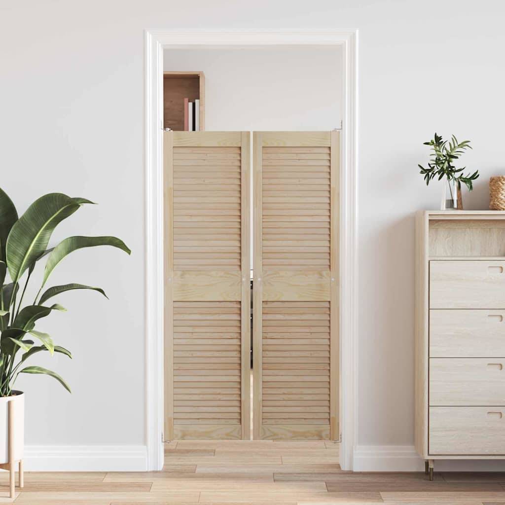 vidaXL Schranktür mit Tür 2 pcs Natur 39,5 x 2,1 x 140,5 cm