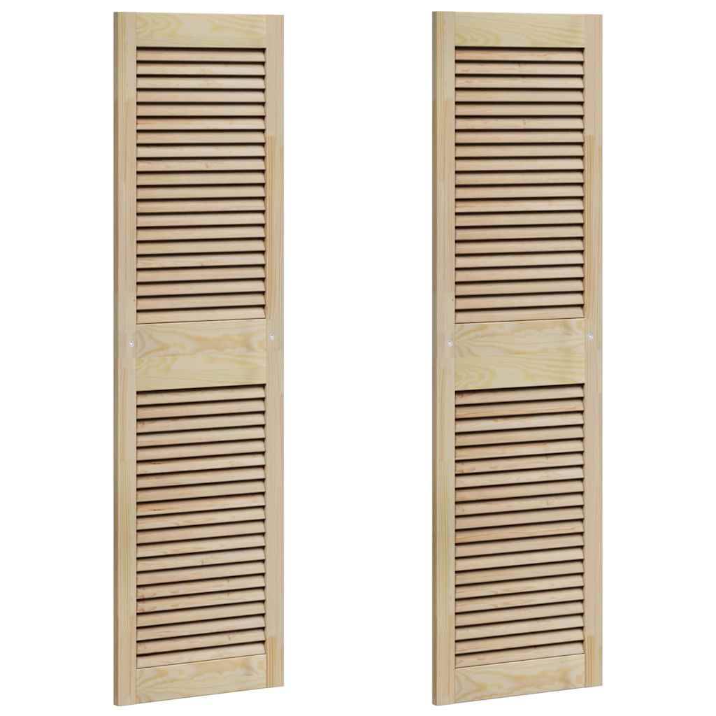 vidaXL Schranktür mit Tür 2 pcs Natur 39,5 x 2,1 x 140,5 cm