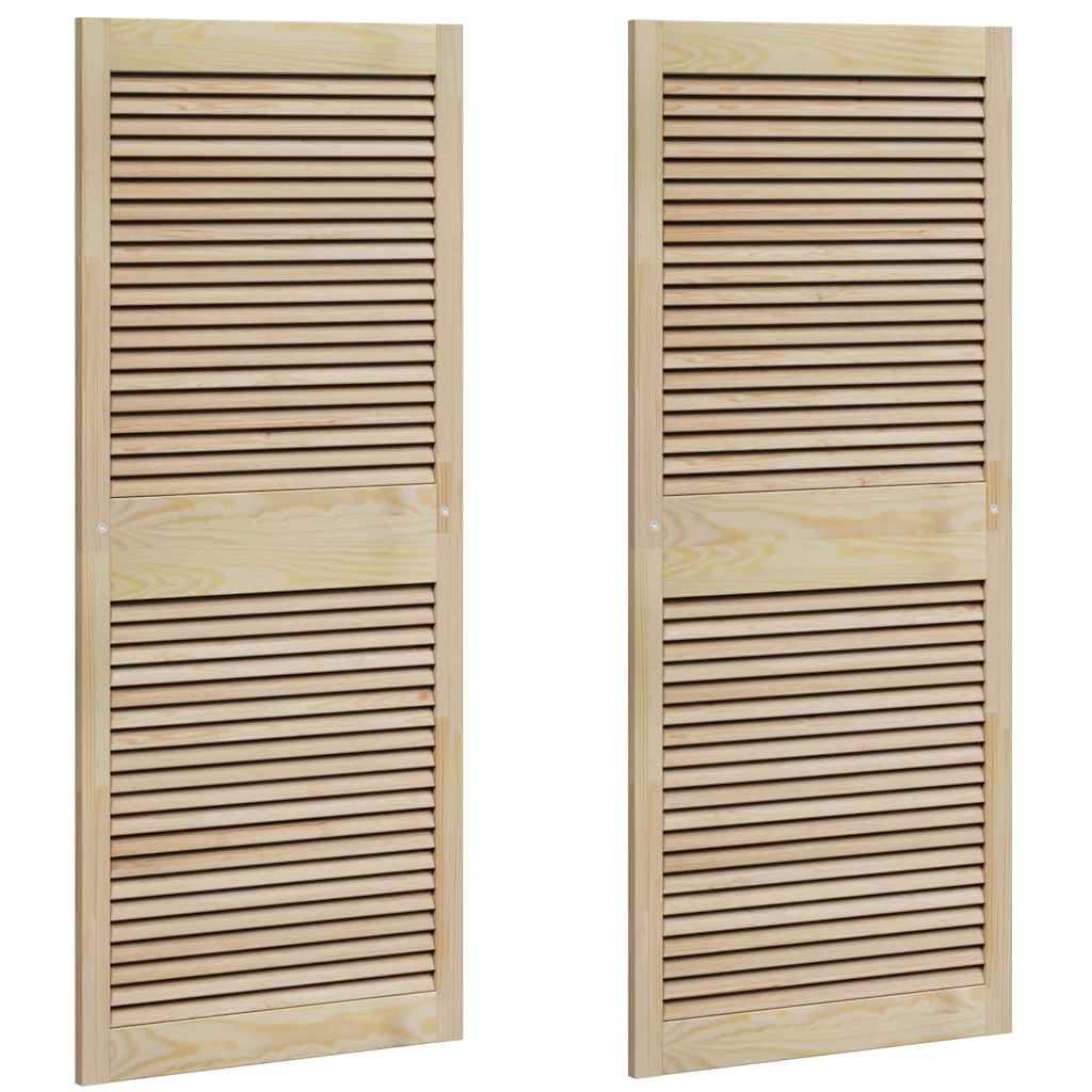 vidaXL Schranktür mit Tür 2 pcs Natur 140,5 x 2,1 x 59,5 cm
