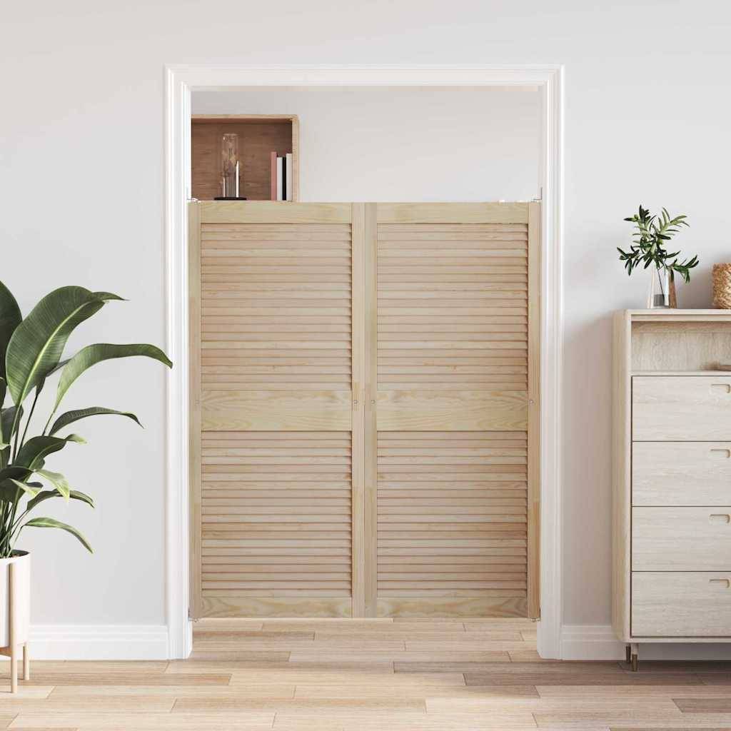 vidaXL Schranktür mit Tür 2 pcs Natur 140,5 x 2,1 x 59,5 cm