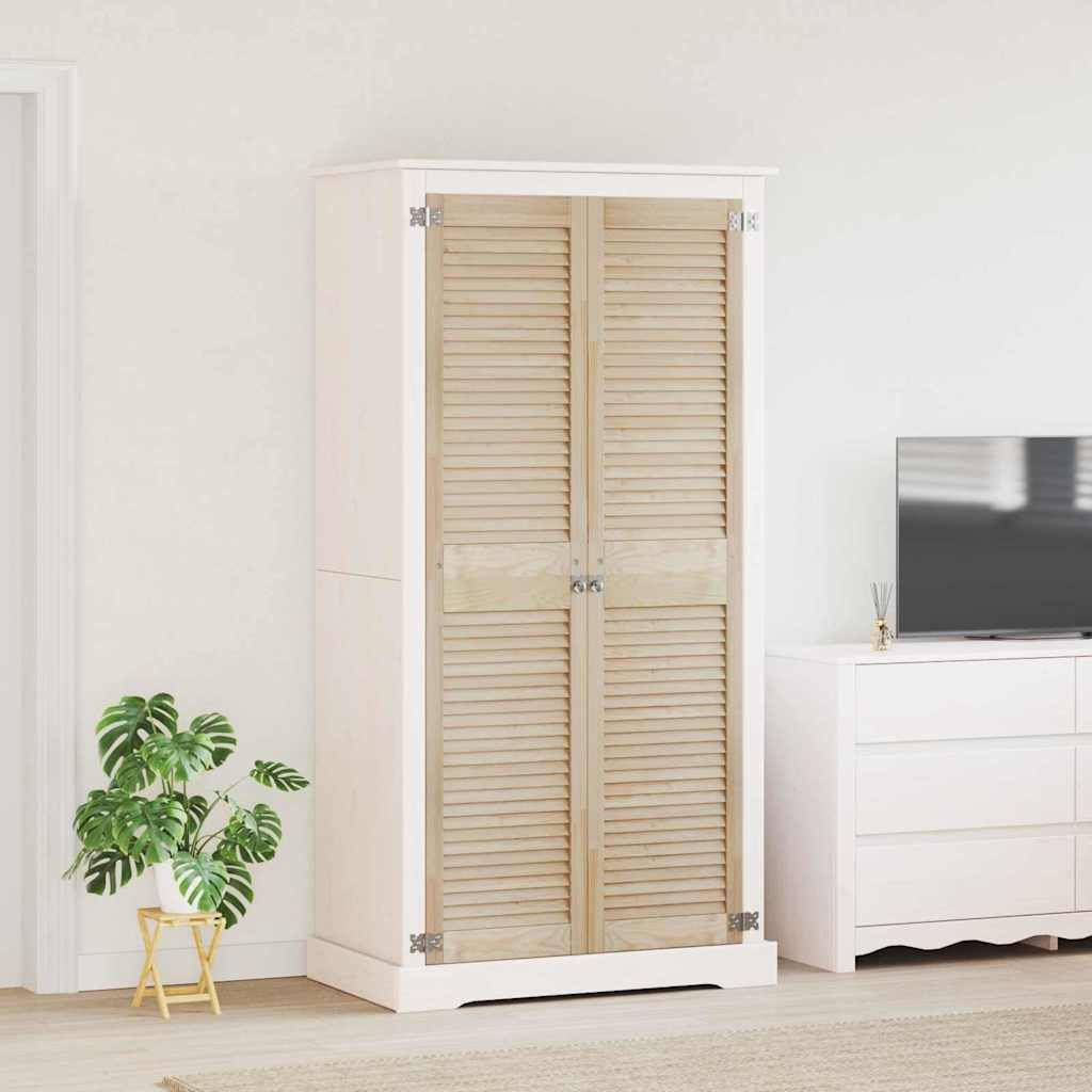 vidaXL Schranktür 2 pcs Natur 170 x 2,1 x 39,5 cm Massives Kiefernholz