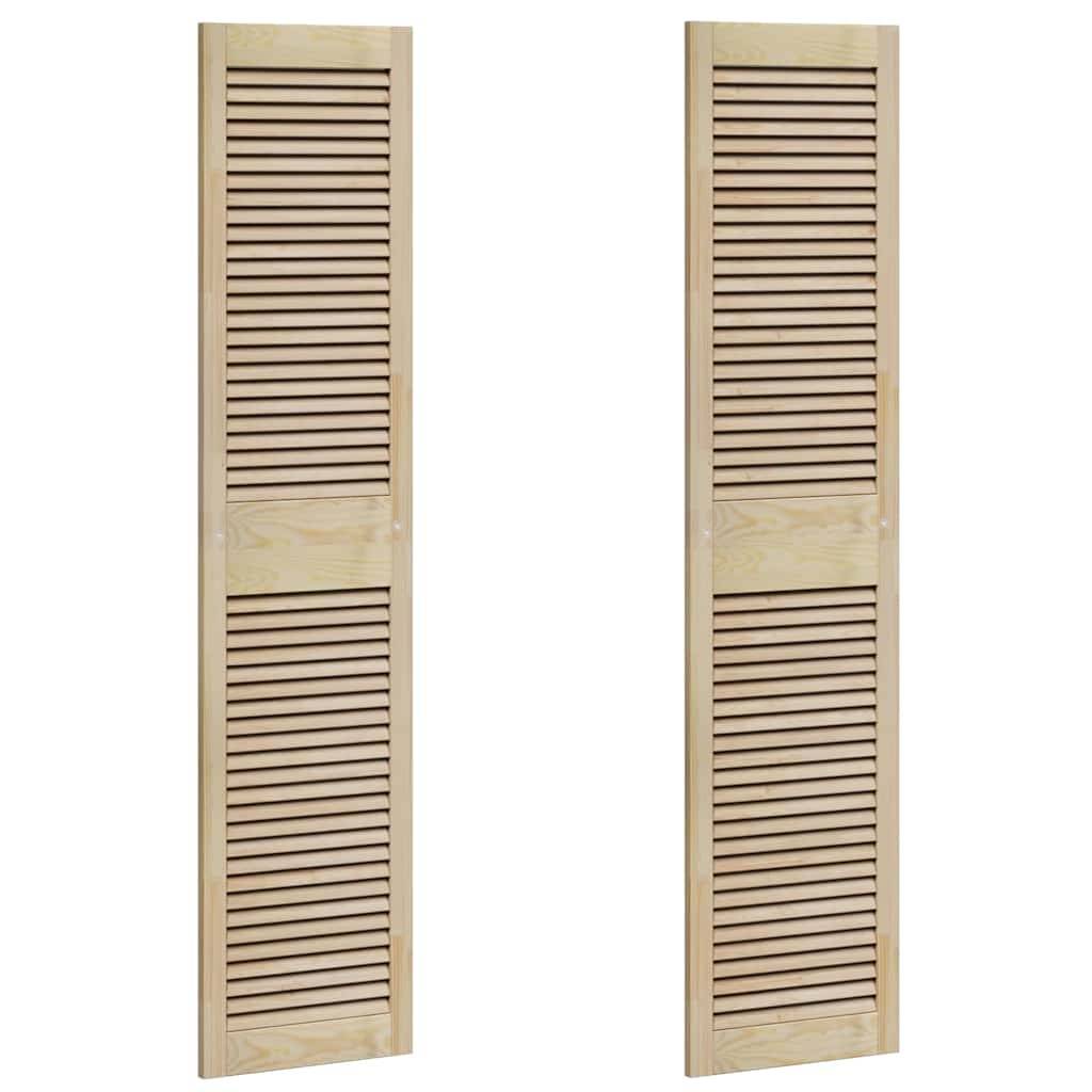 vidaXL Schranktür 2 pcs Natur 170 x 2,1 x 39,5 cm Massives Kiefernholz