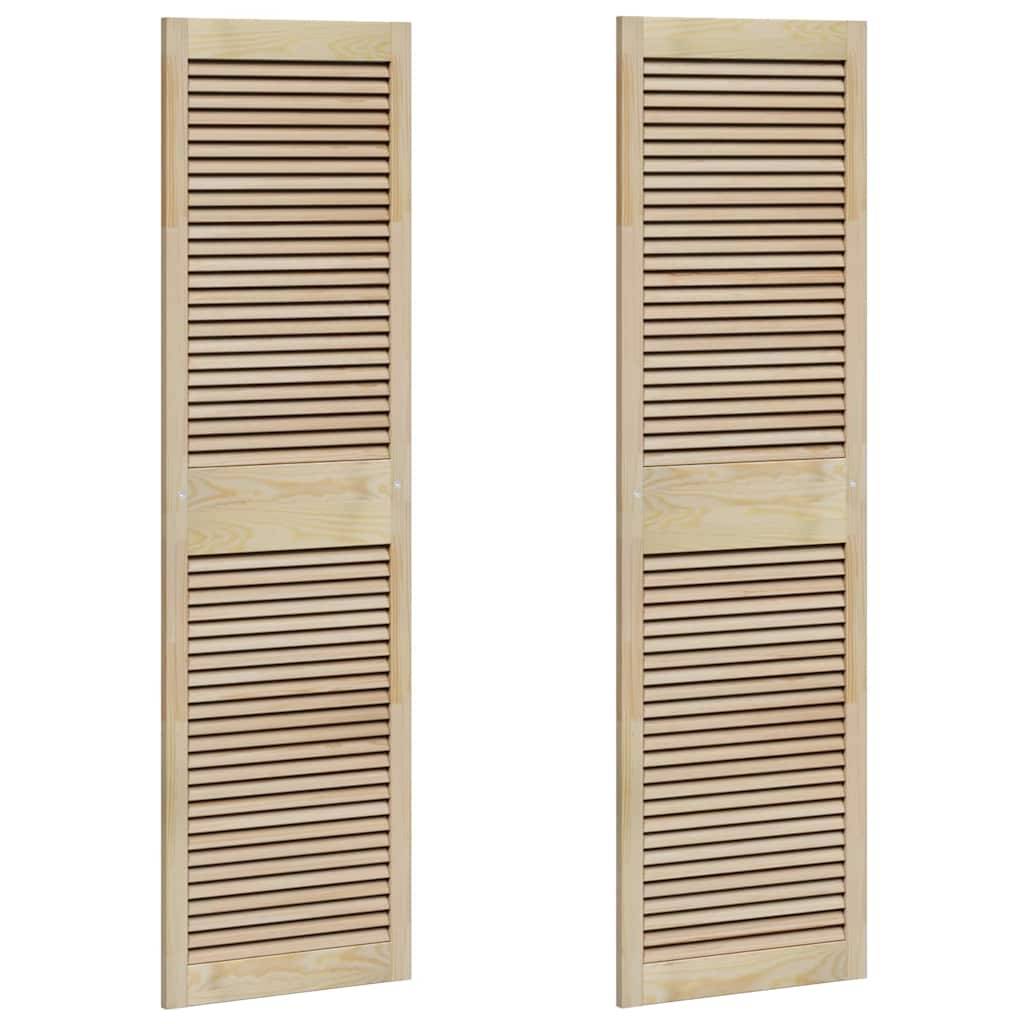 vidaXL Schranktür 2 pcs Natur 170 x 2,1 x 49,5 cm Massives Kiefernholz