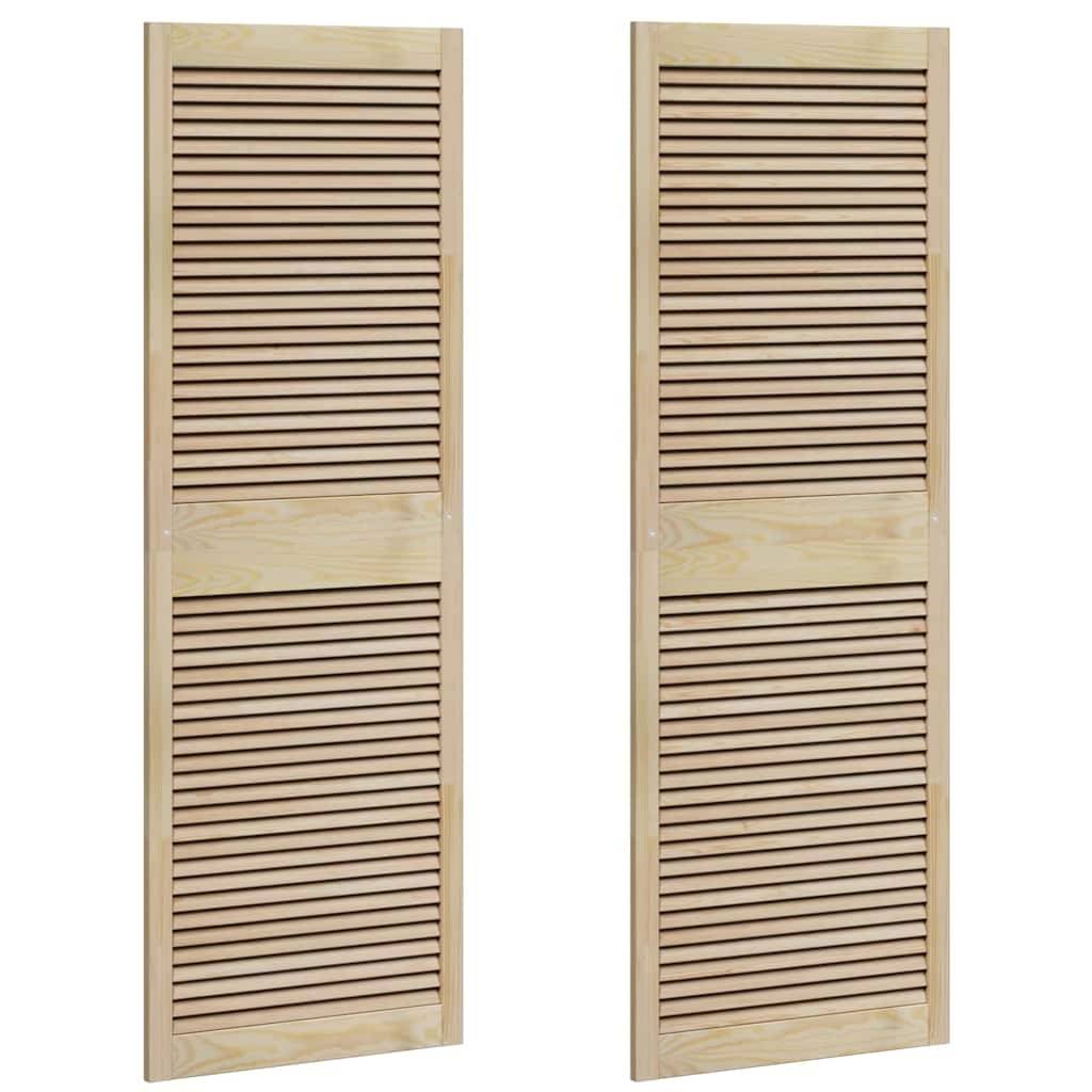 vidaXL Schranktür 2 pcs Natur 170 x 2,1 x 59,5 cm Massives Kiefernholz
