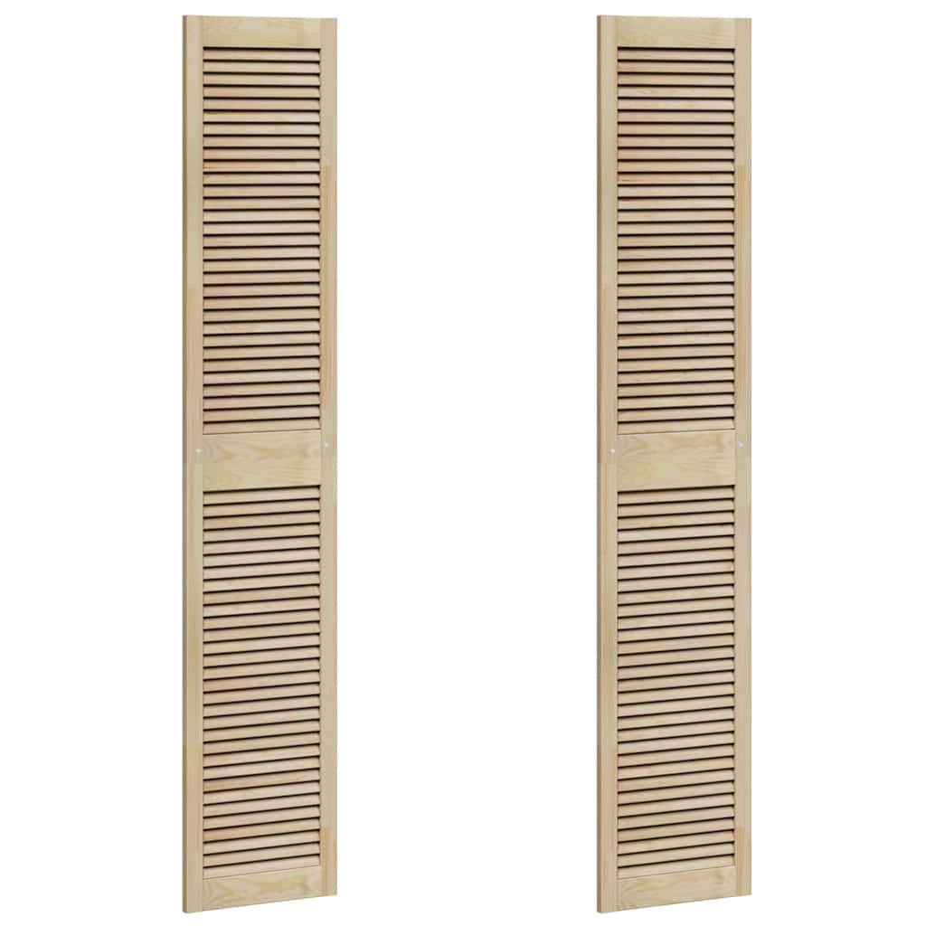 vidaXL Schranktür 2 pcs Natur 201 x 2,1 x 39,5 cm Massives Kiefernholz