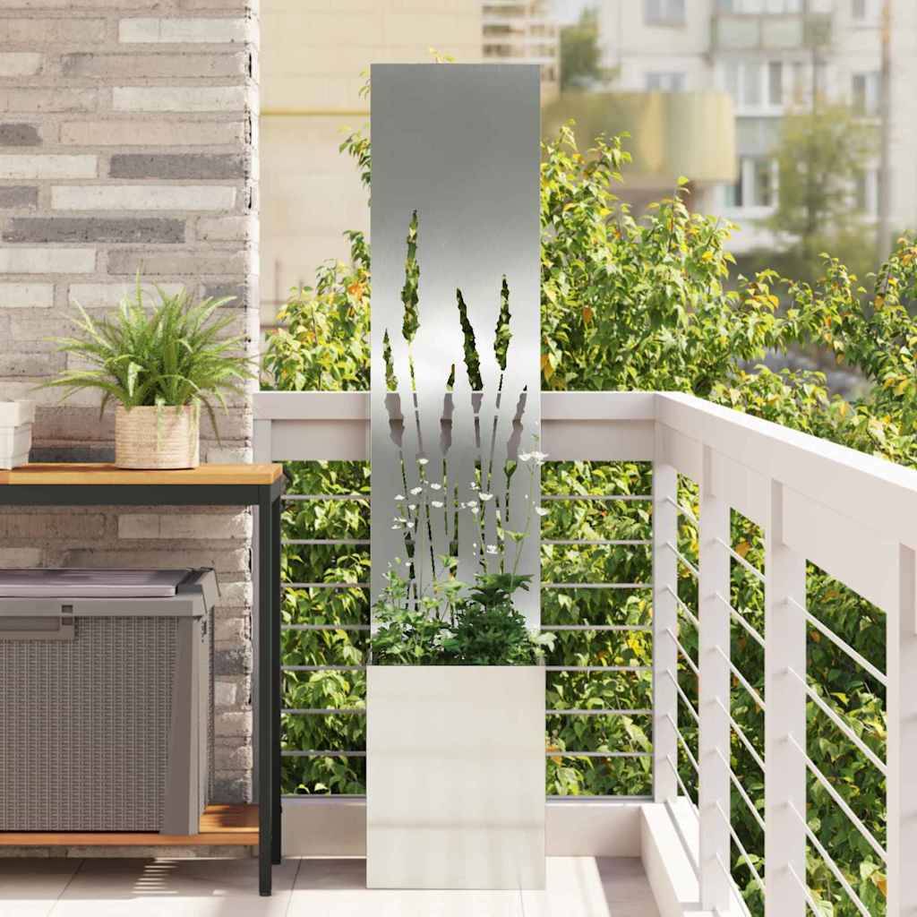 vidaXL Garten Sichtschutz-Leinwand Silber 32 x 150 cm Verzinkter Stahl
