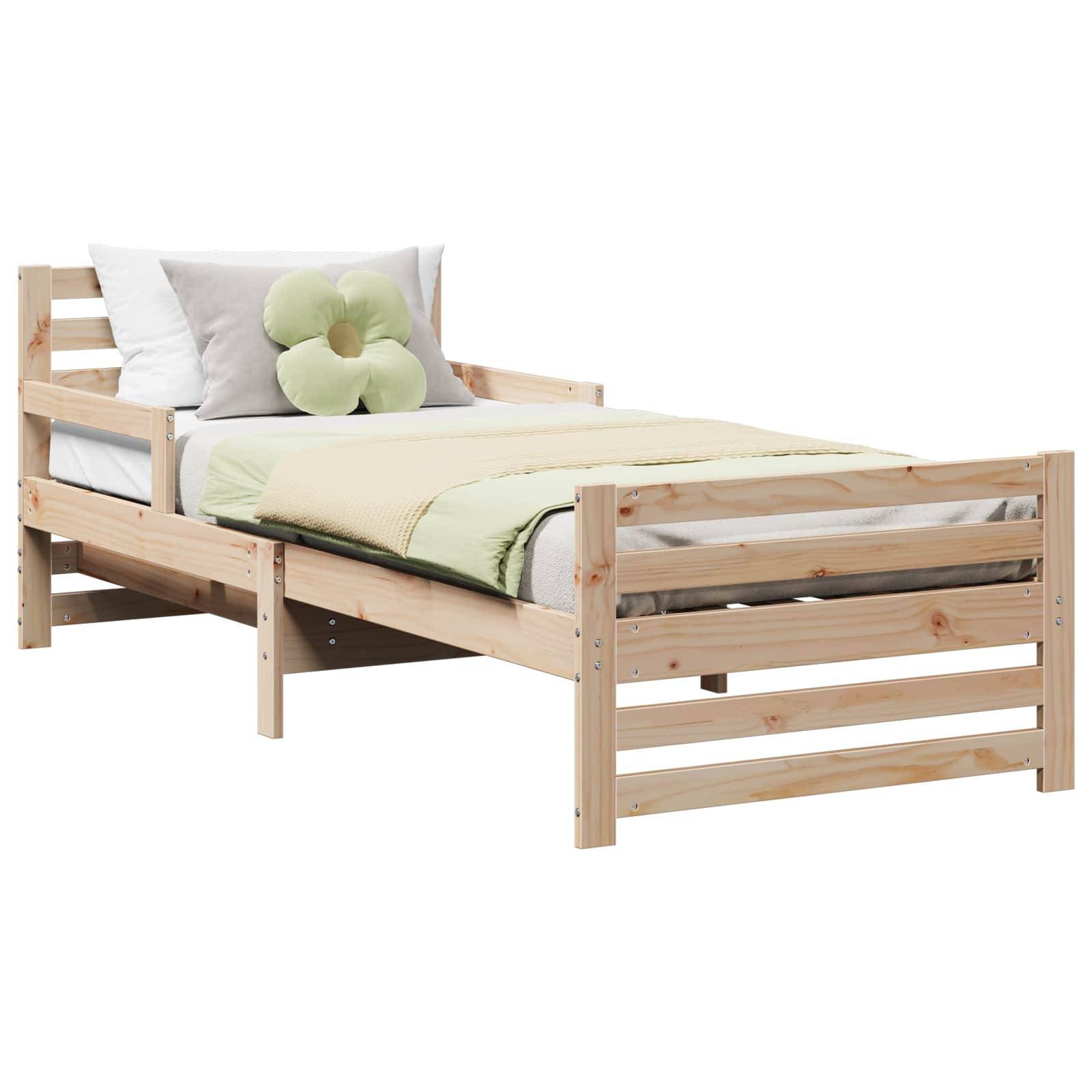vidaXL Bettrahmen mit Kopfteil Braun 80 x 200 cm Holzwerkstoff
