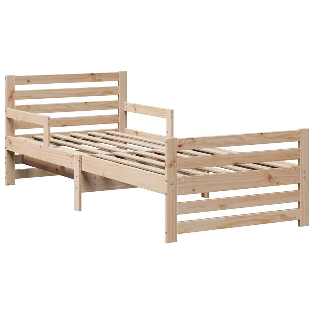 vidaXL Bettrahmen mit Kopfteil Braun 80 x 200 cm Holzwerkstoff