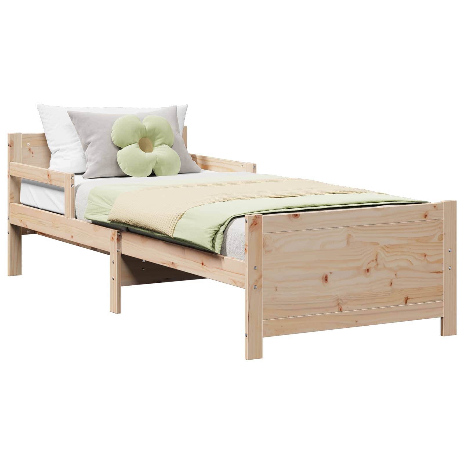 vidaXL Bettrahmen mit Kopfteil Braun 80 x 200 cm Holzwerkstoff