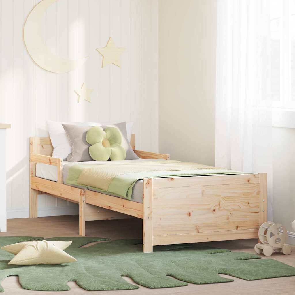 vidaXL Bettrahmen mit Kopfteil Braun 80 x 200 cm Holzwerkstoff