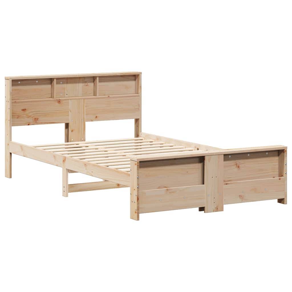 vidaXL Bettrahmen mit Kopfteil Braun 120 x 190 cm Holzwerkstoff