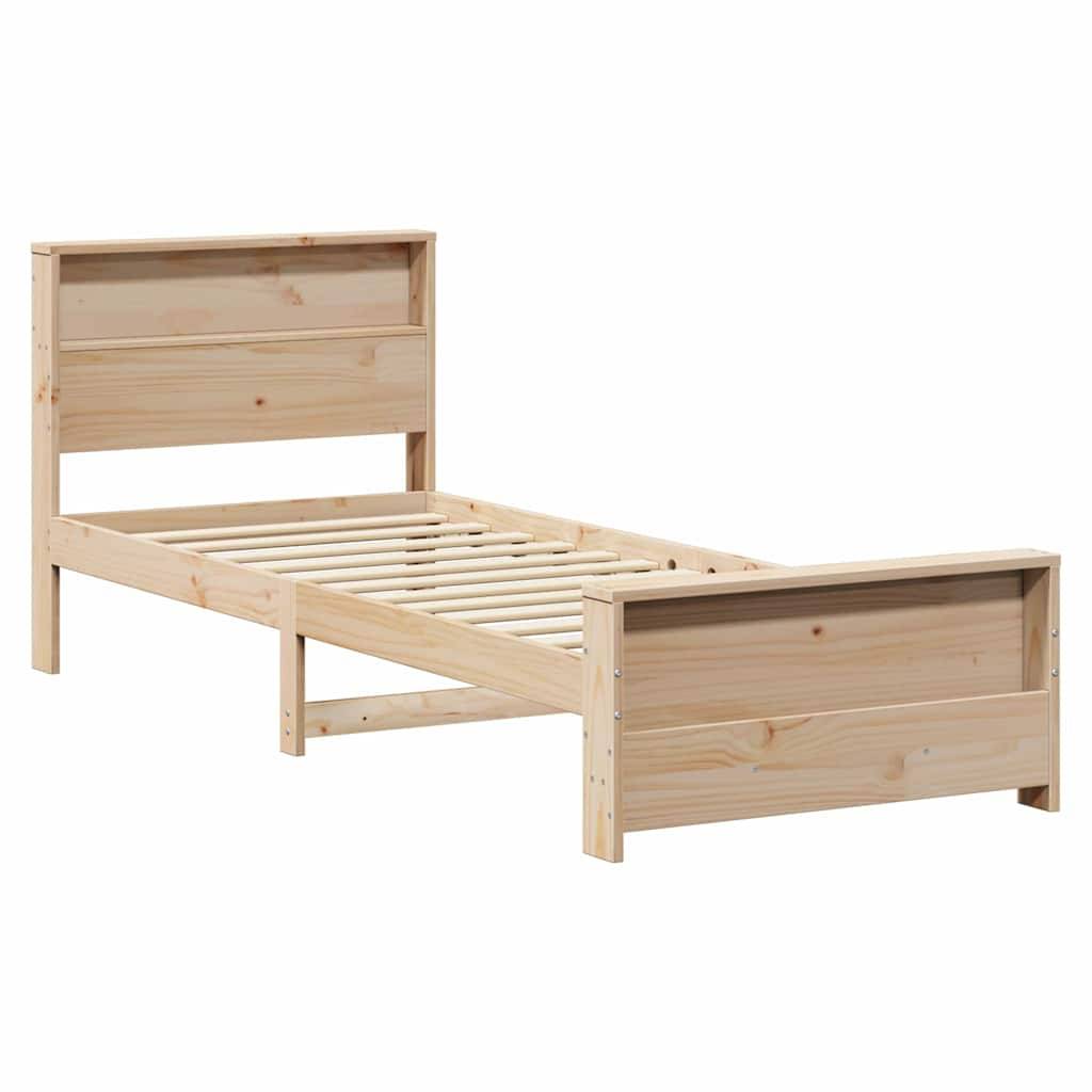 vidaXL Bettrahmen mit Kopfteil Braun 100 x 200 cm Holzwerkstoff