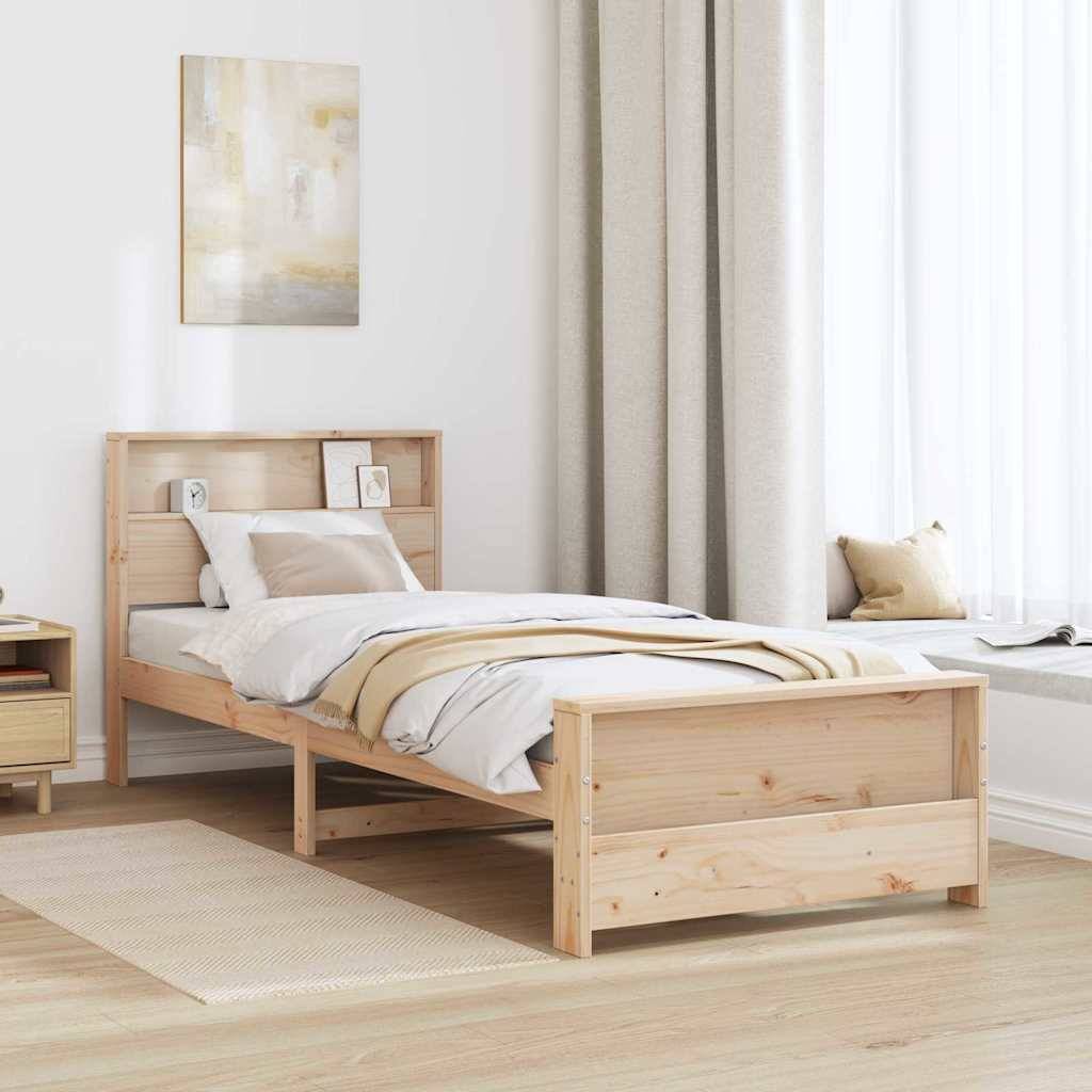 vidaXL Bettrahmen mit Kopfteil Braun 100 x 200 cm Holzwerkstoff